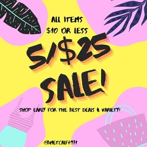 5/$25 bundle sale